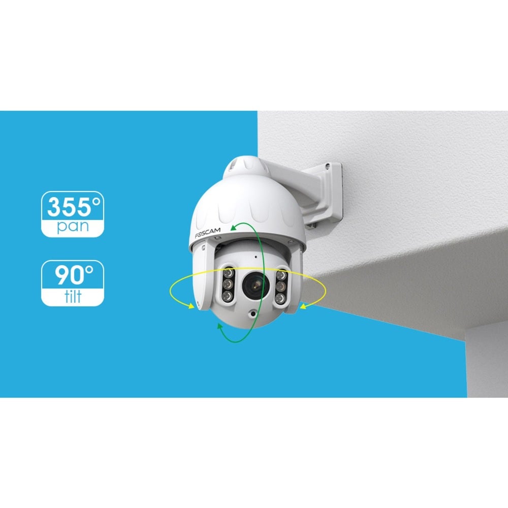 Foscam SD8EP, 4K/8MP PoE PTZ, Caméra de surveillance Noir