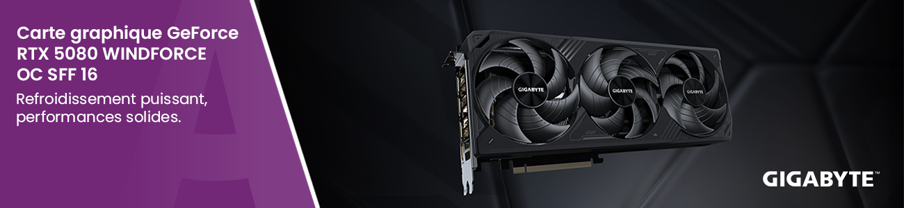 GIGABYTE GeForce RTX 5080 WINDFORCE OC SFF 16G, Carte graphique