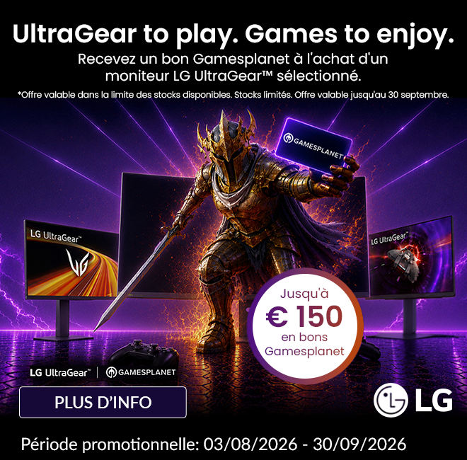 Promo LG UltraGear bon Gamesplanet