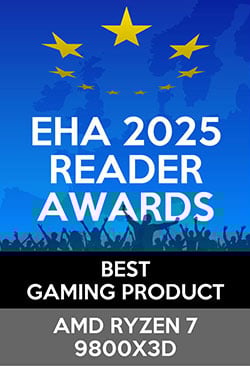 Gagnant d'un European Hardware Reader Award 2025